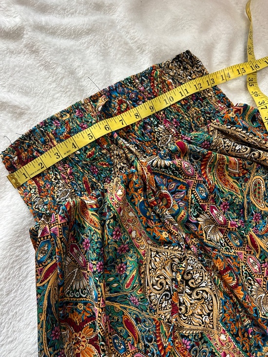 Boho Colourful Paisley Flowy Summer Festival Maxi Skirt - Size L - Picture 5 of 8